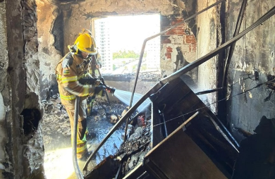 Incêndio em apartamento no Luzia teve início em um dos quartos, aponta CBM
