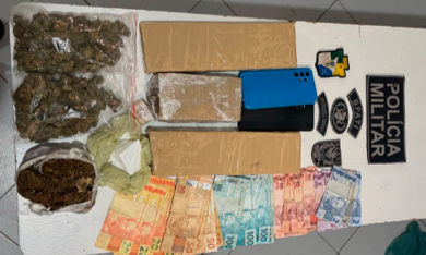 Bpati prende dupla por tráfico e apreende quase 3 kg de drogas em Capela